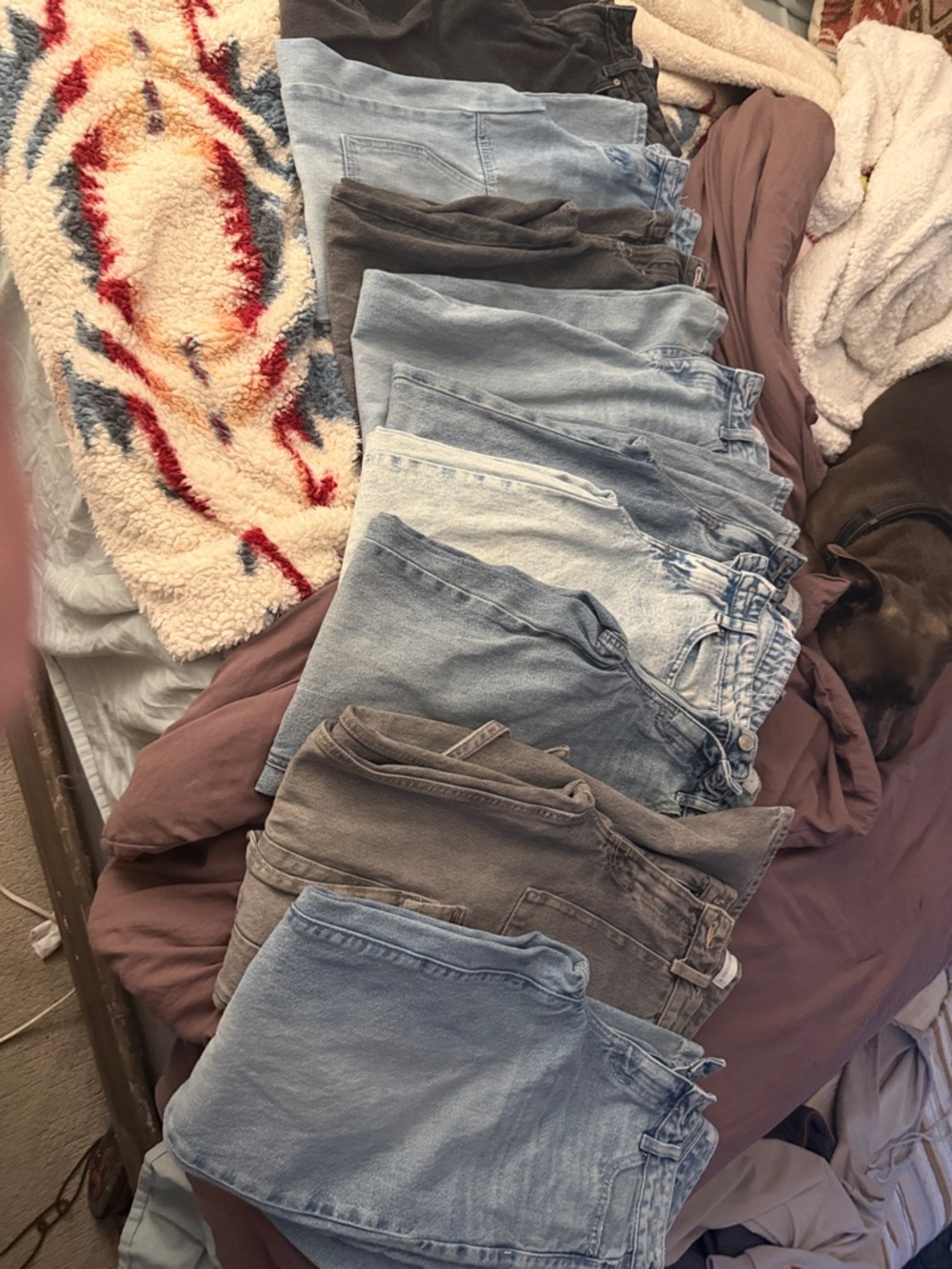PacSun Women's Mixed Light Blue and Gray High-Rise Jeans Set